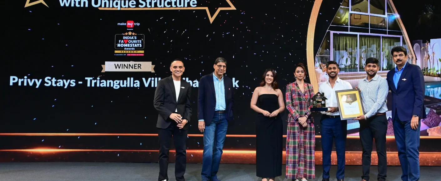 India’s Favorite Homestay Award Won by Privy Stays -Triangulla Villa Alibag